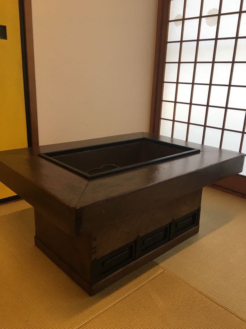 長火鉢　関西火鉢　座卓　欅
