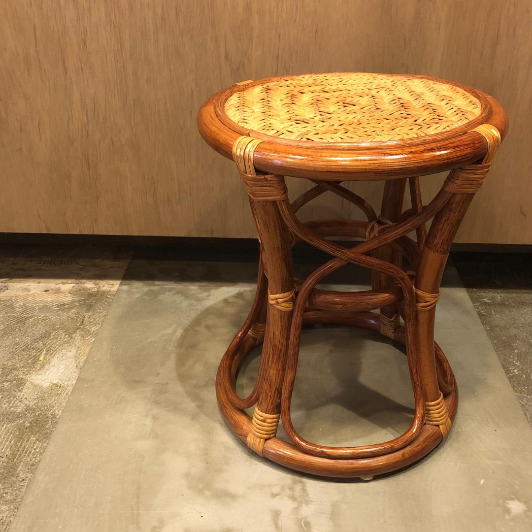 【ラタン】 円形スツール 椅子　腰掛け　ラタンチェアー　アジアン雑貨