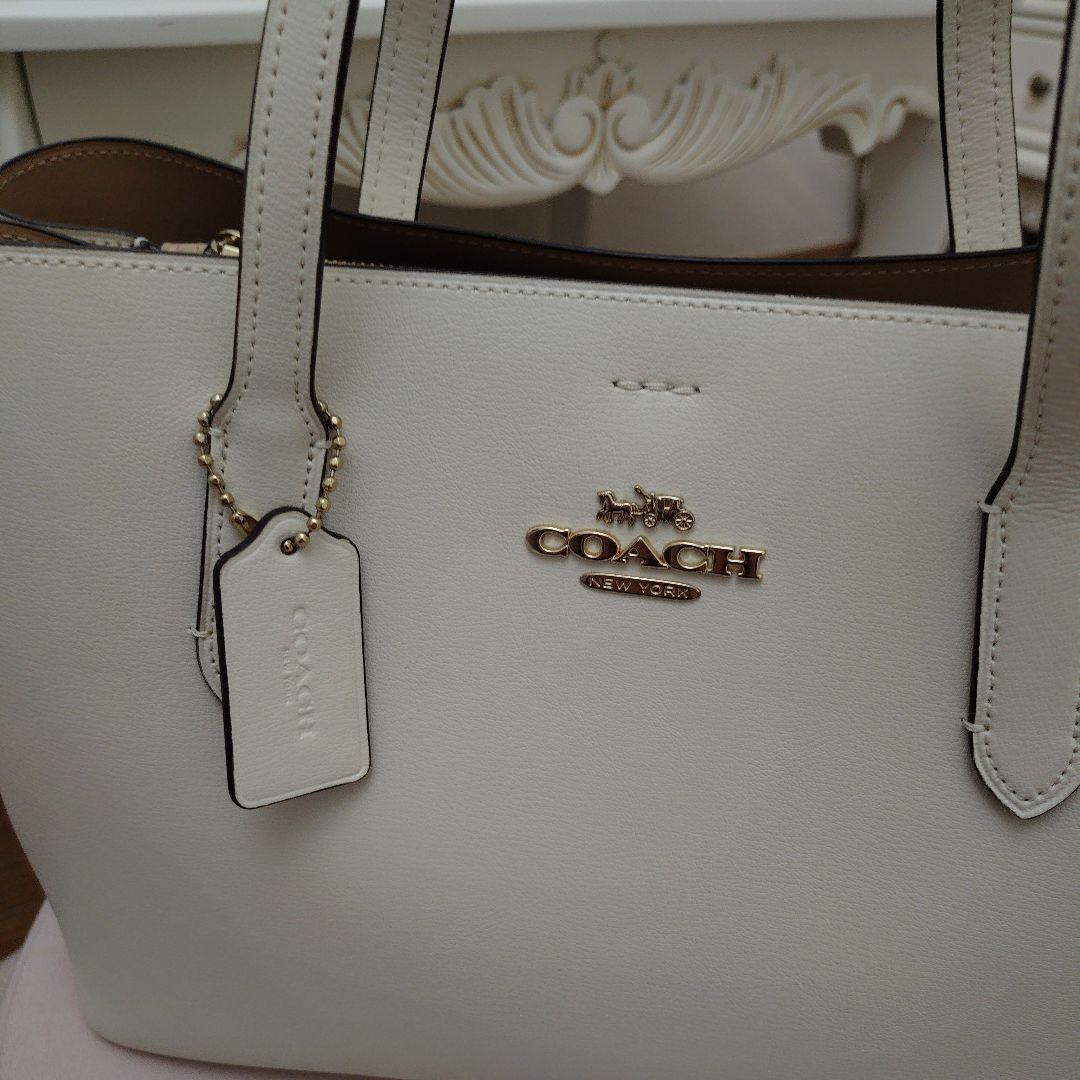 COACH ホワイト トートバッグ極美品