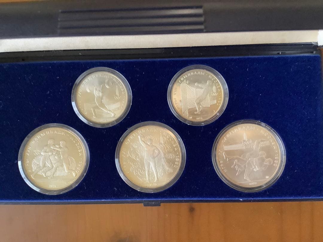 モスクワオリンピック記念硬貨　全種類　銀貨　5箱セット