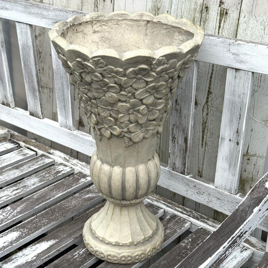 グラスファイバー ゴブレット ローズ 植木鉢 プランター 鉢 ガーデニング