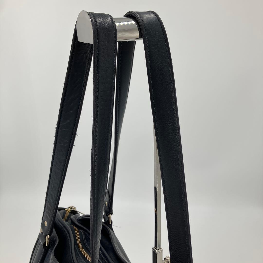 aniary　アニアリ トートバッグ　ダークネイビー　レザー　A4