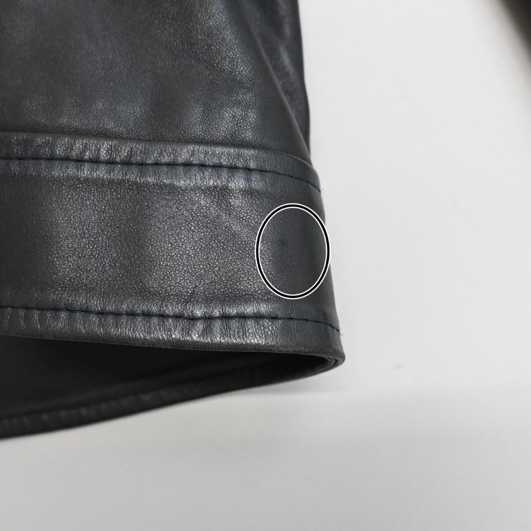 □ EMMETI エンメティ ジャケット ダークグレー ラムスキン 47853