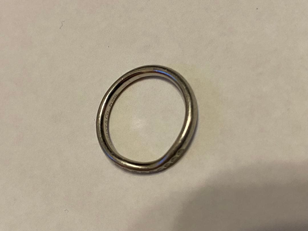 Pt950 プラチナリング　ティファニー カーブド バンド