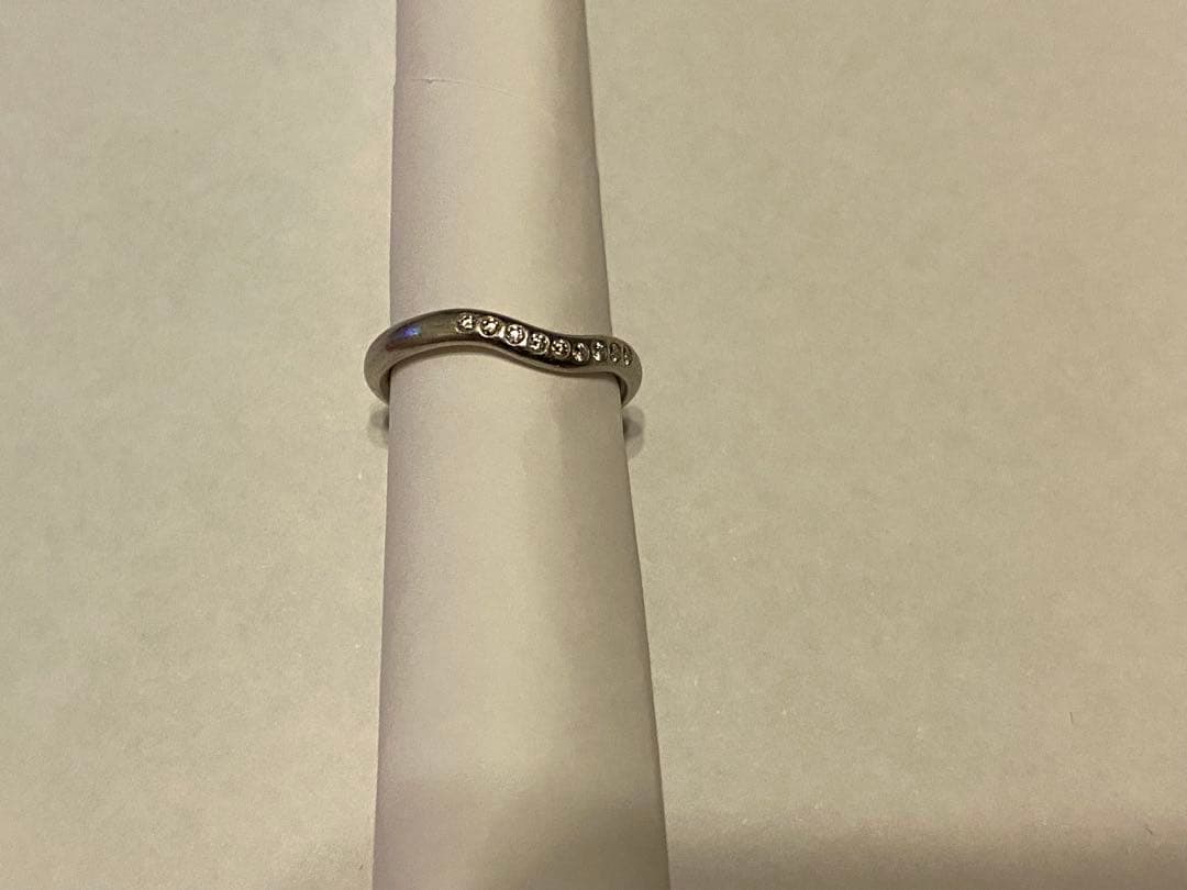 Pt950 プラチナリング　ティファニー カーブド バンド