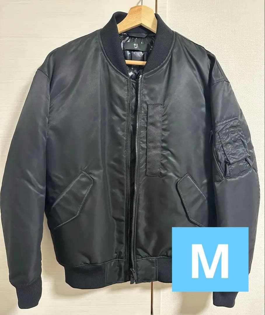 美品★UNIQLO +J ハイブリッドダウンオーバーサイズ M ブラック