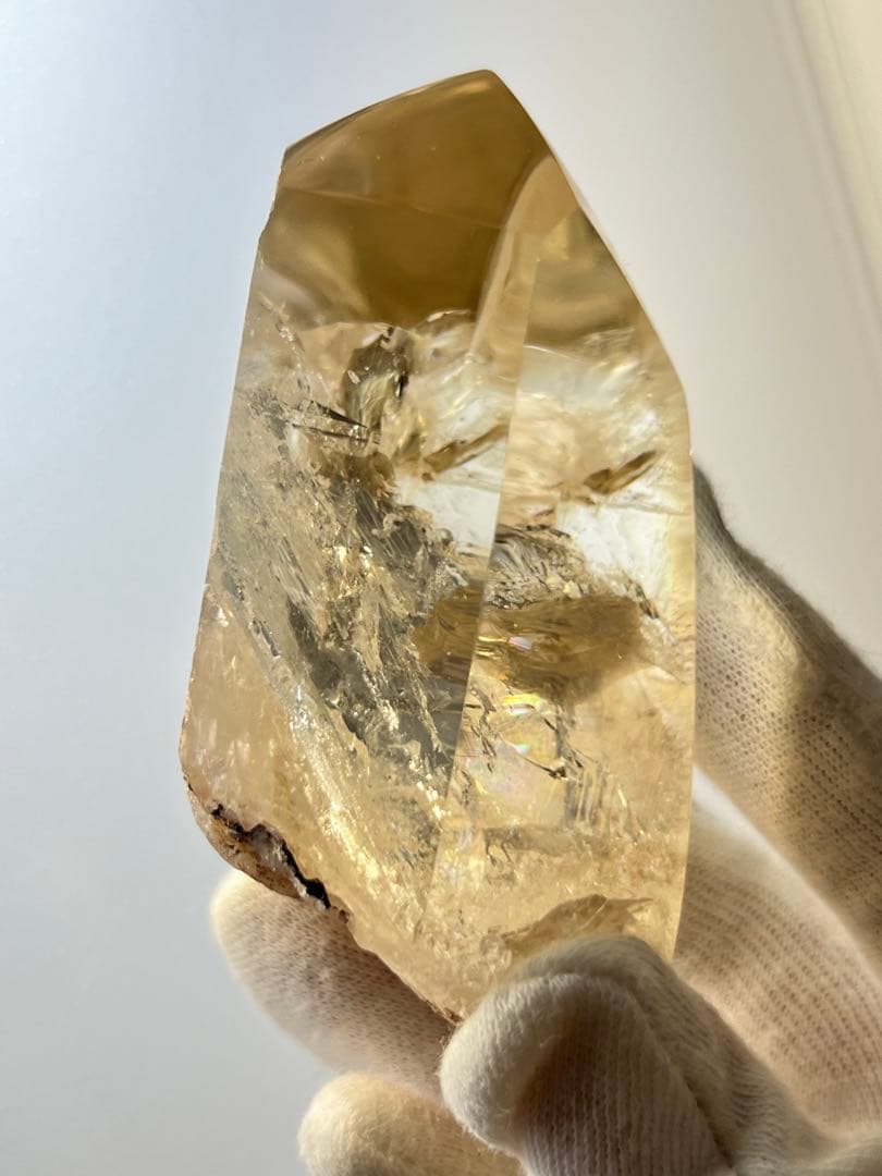 天然石 秘蔵品 美品 スモーキークォーツポイント ハーフポリッシュ