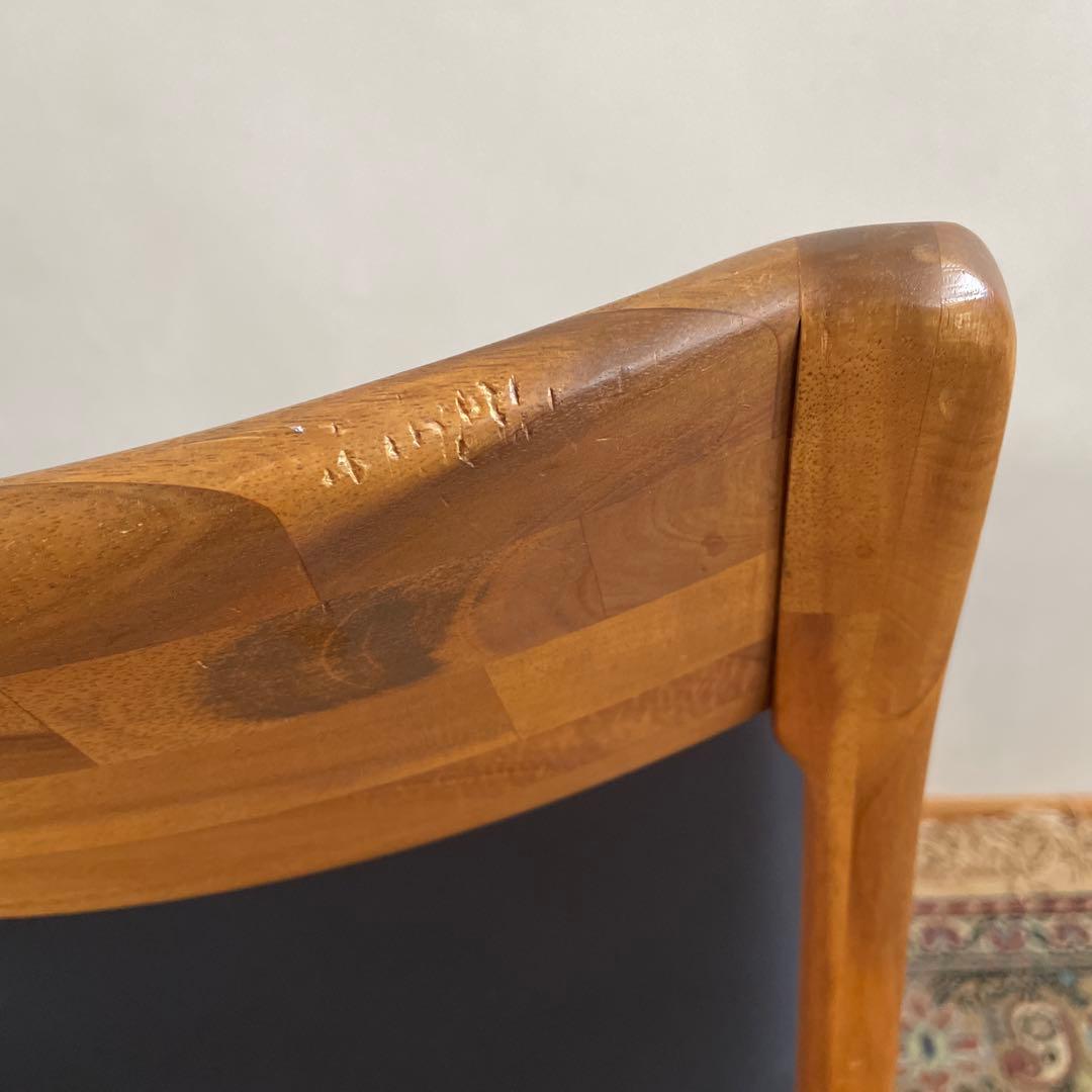 ③EDDA エッダ　ダイニングチェア　朝日木工加工　無垢材　1脚