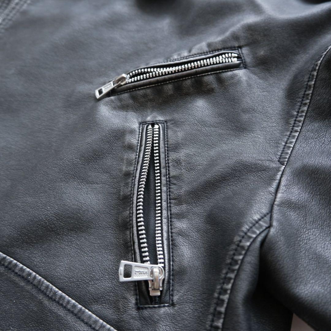 SEAROOMLYNN Vintage wash ECOレザーライダース