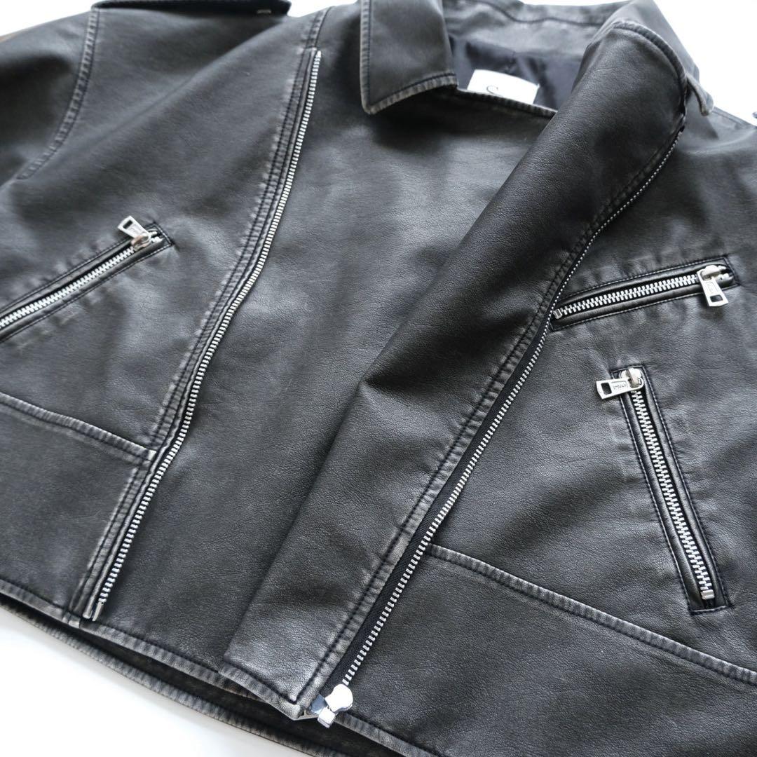 SEAROOMLYNN Vintage wash ECOレザーライダース