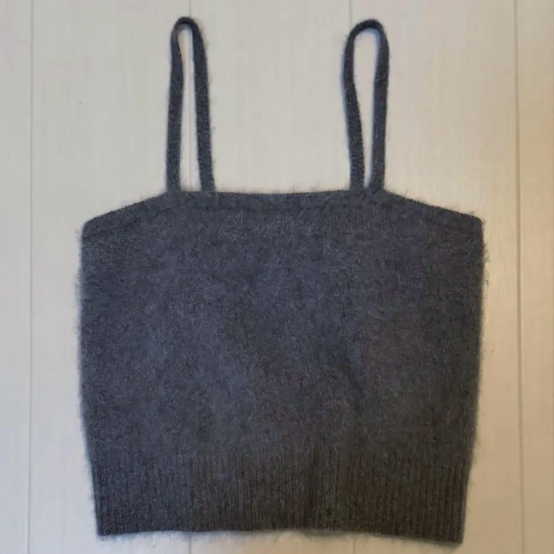 今季 ebure カシミアファーニット キャミソール 58300