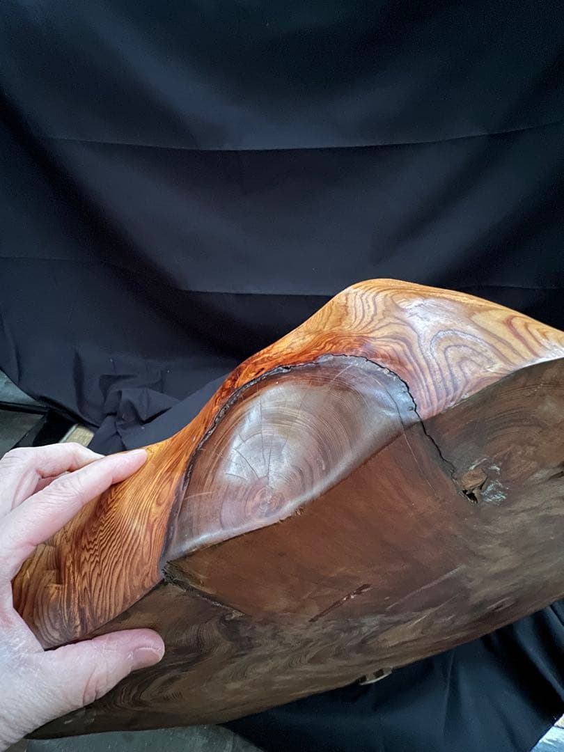 鹿児島 屋久杉　花台　飾り台　工芸品　無垢インテリア　天然木　在銘