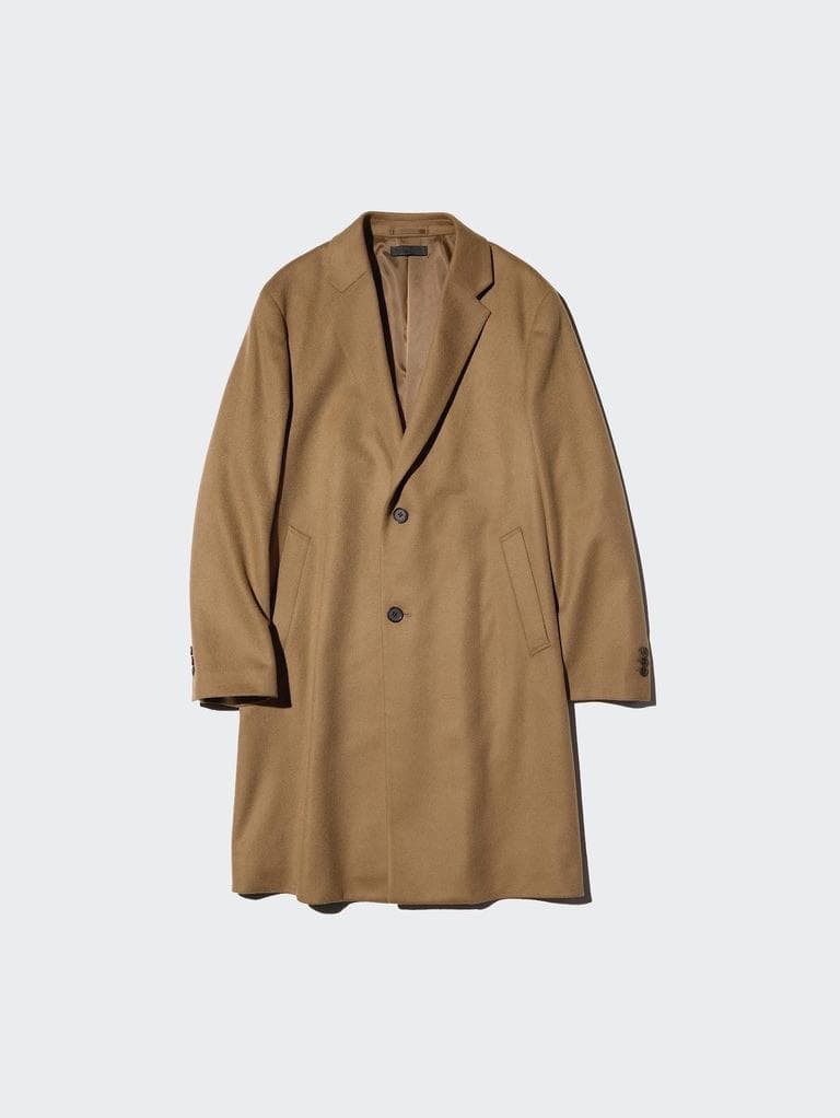 UNIQLO ユニクロ ウールカシミヤチェスターコート ブラウン XL