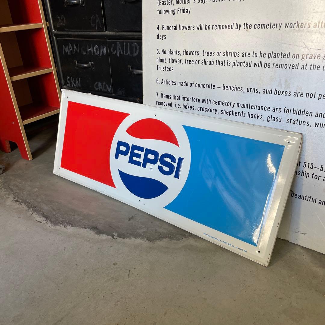 80's U.S.A vintage PEPSI COLA ペプシ サイン 看板