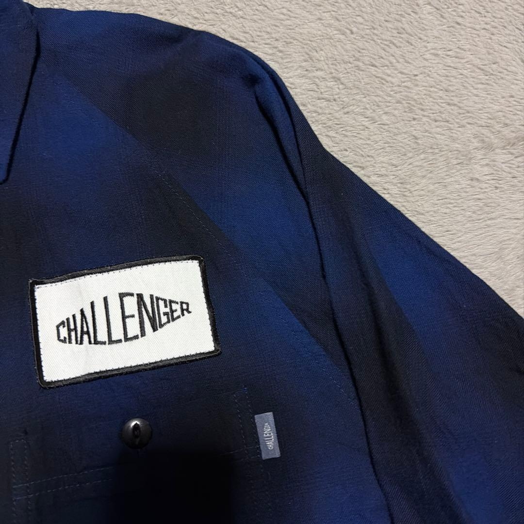 CHALLENGER CHECK WORK SHIRT チェックシャツ　L 青