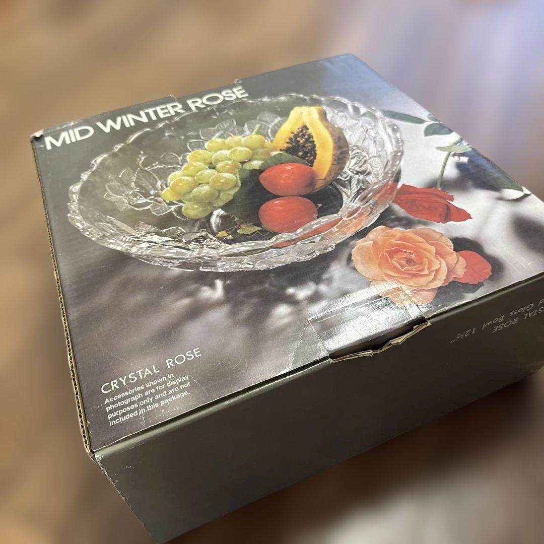 昭和レトロ　ガラスボウル　果物入れ