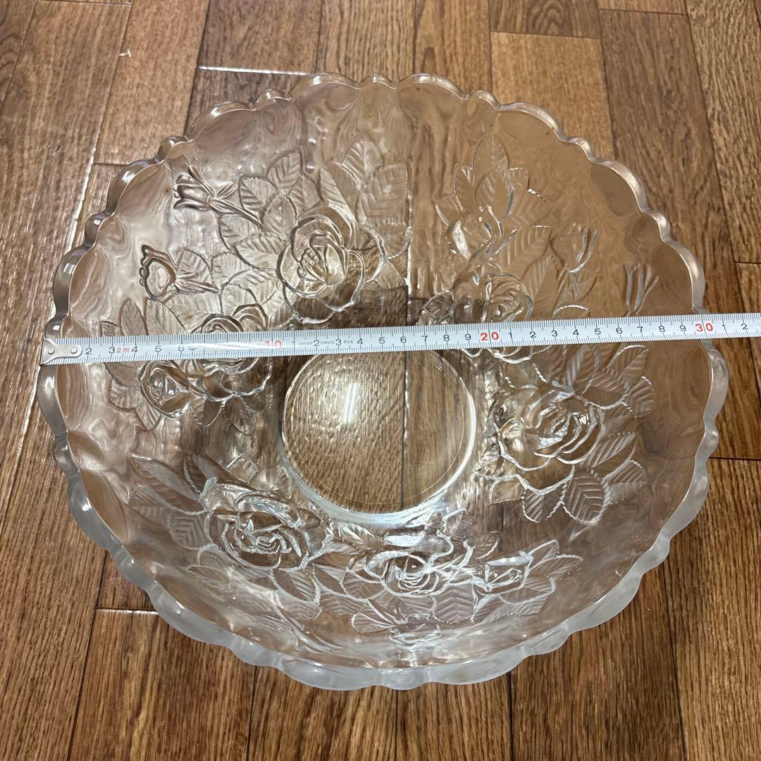昭和レトロ　ガラスボウル　果物入れ