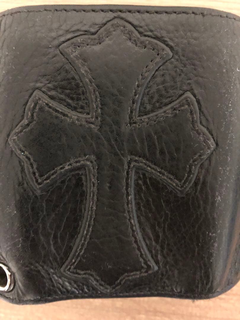 クロムハーツ3フォールド　セメタリークロスパッチ　ヘビーレザー