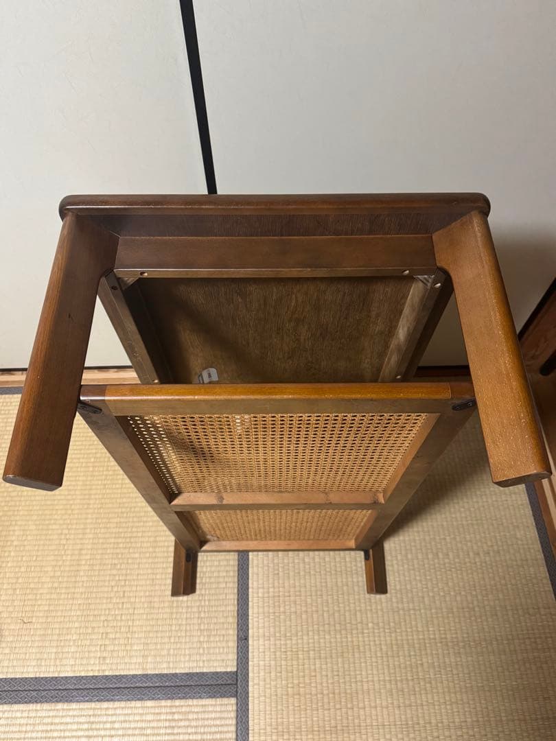 カリモク　リビングセンター・ローテーブル 籐　ラタン　karimoku