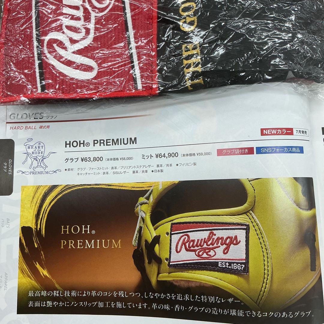 ローリングスHOHプレミアム硬式内野手用グローブ　湯もみ型付けサービス