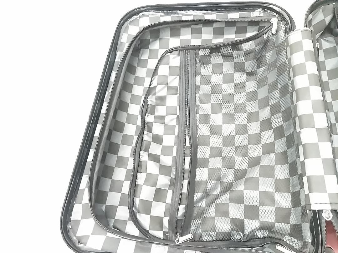  MINI ストライプ キャリーケース レッド トラベルバッグ ●