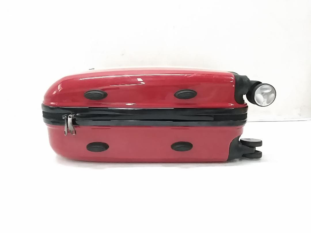  MINI ストライプ キャリーケース レッド トラベルバッグ ●