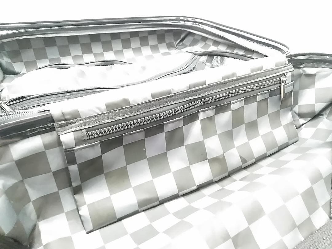  MINI ストライプ キャリーケース レッド トラベルバッグ ●