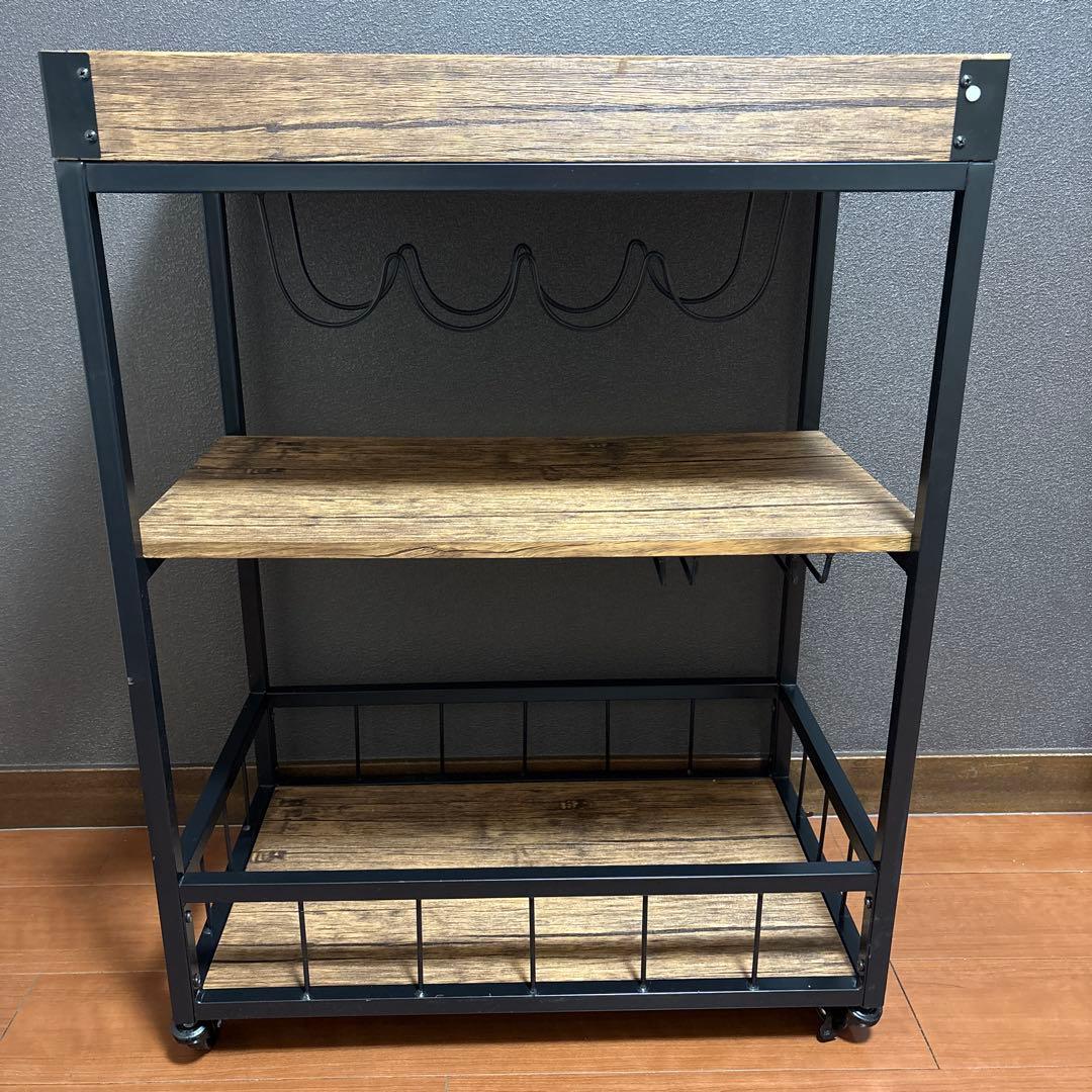 SOBUY 3段キッチンラック キャスター付き