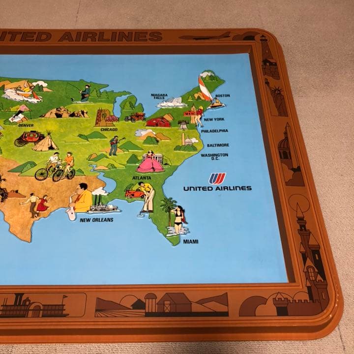 ユナイテッドエアライン メネフネ Hawaii ハワイ 地図 ビンテージ 特大