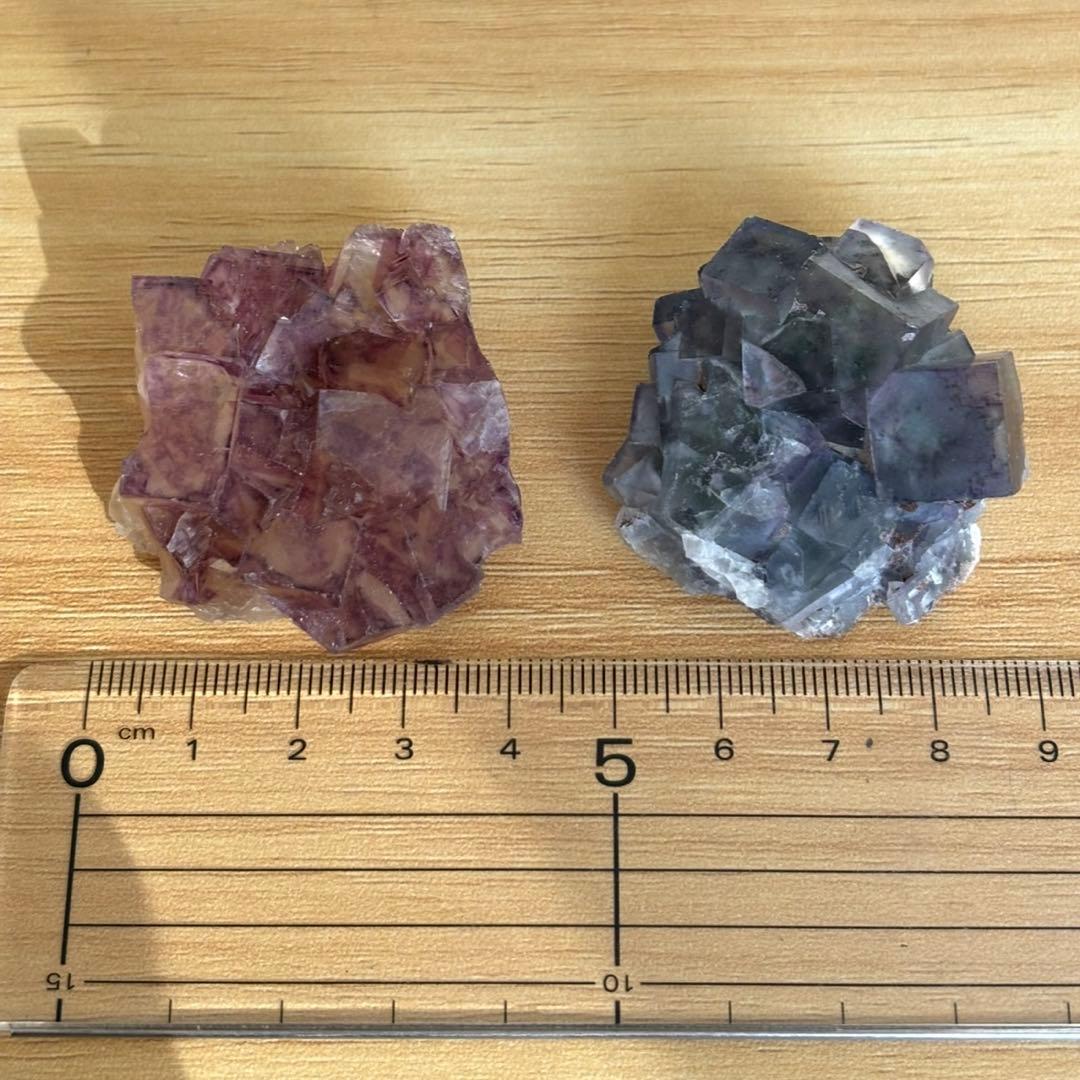 し*ま様 ナミビア産　オコルス　フローライト　2個セット　原石　鉱物標本