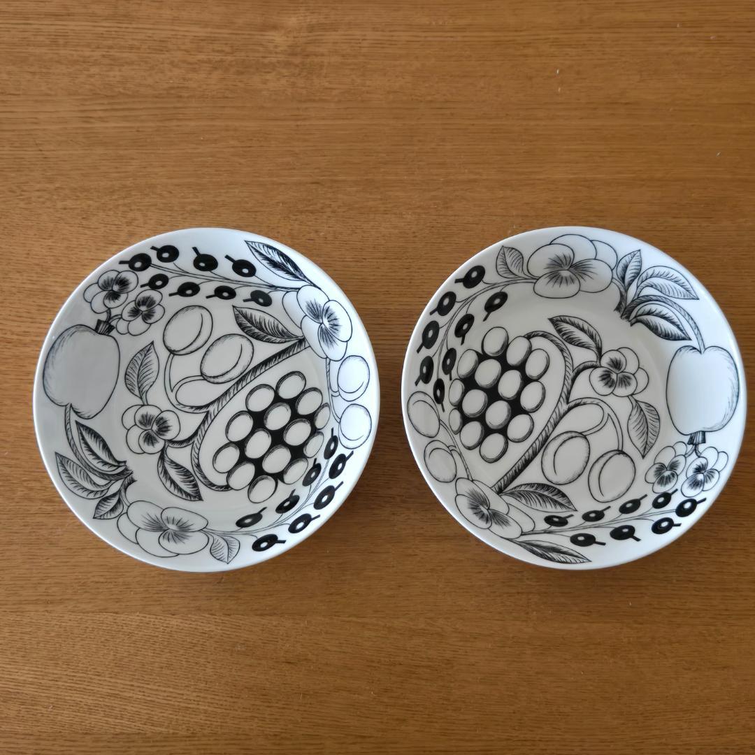 ARABIA ブラックパラティッシ ボウル 2個セット