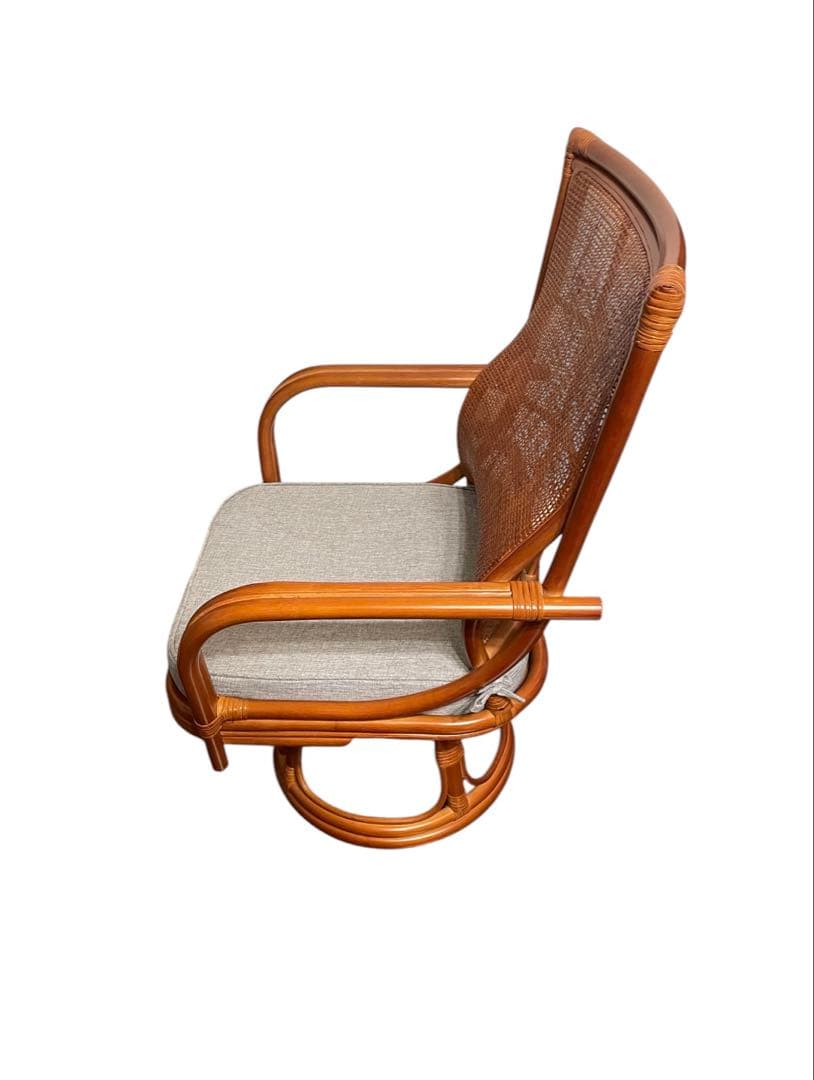 籐の椅子 回転座椅子　ラタンチェア【ハイタイプ】