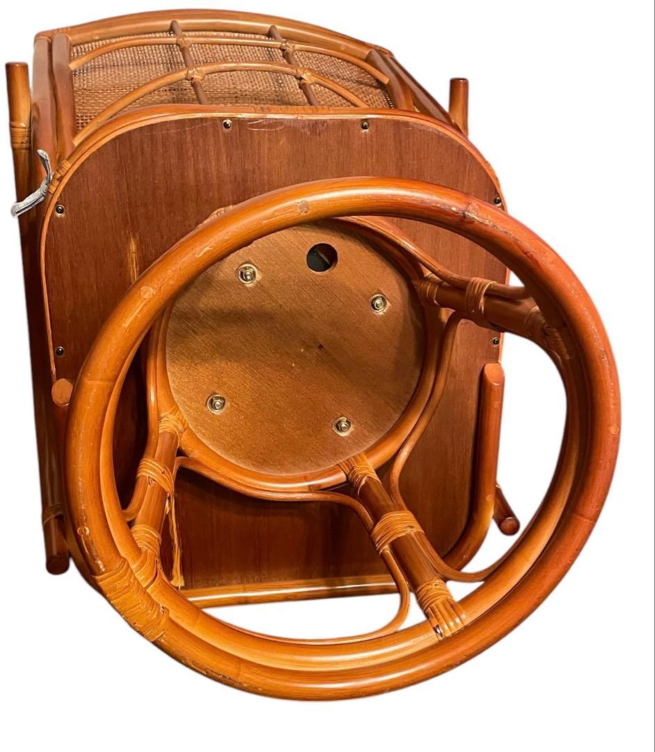 籐の椅子 回転座椅子　ラタンチェア【ハイタイプ】