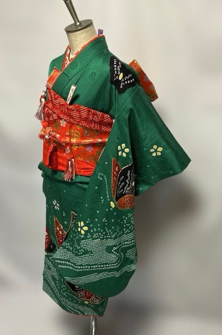 1上　七五三　舞台衣装　お雛様　女の子　着物　7歳　１5点セット