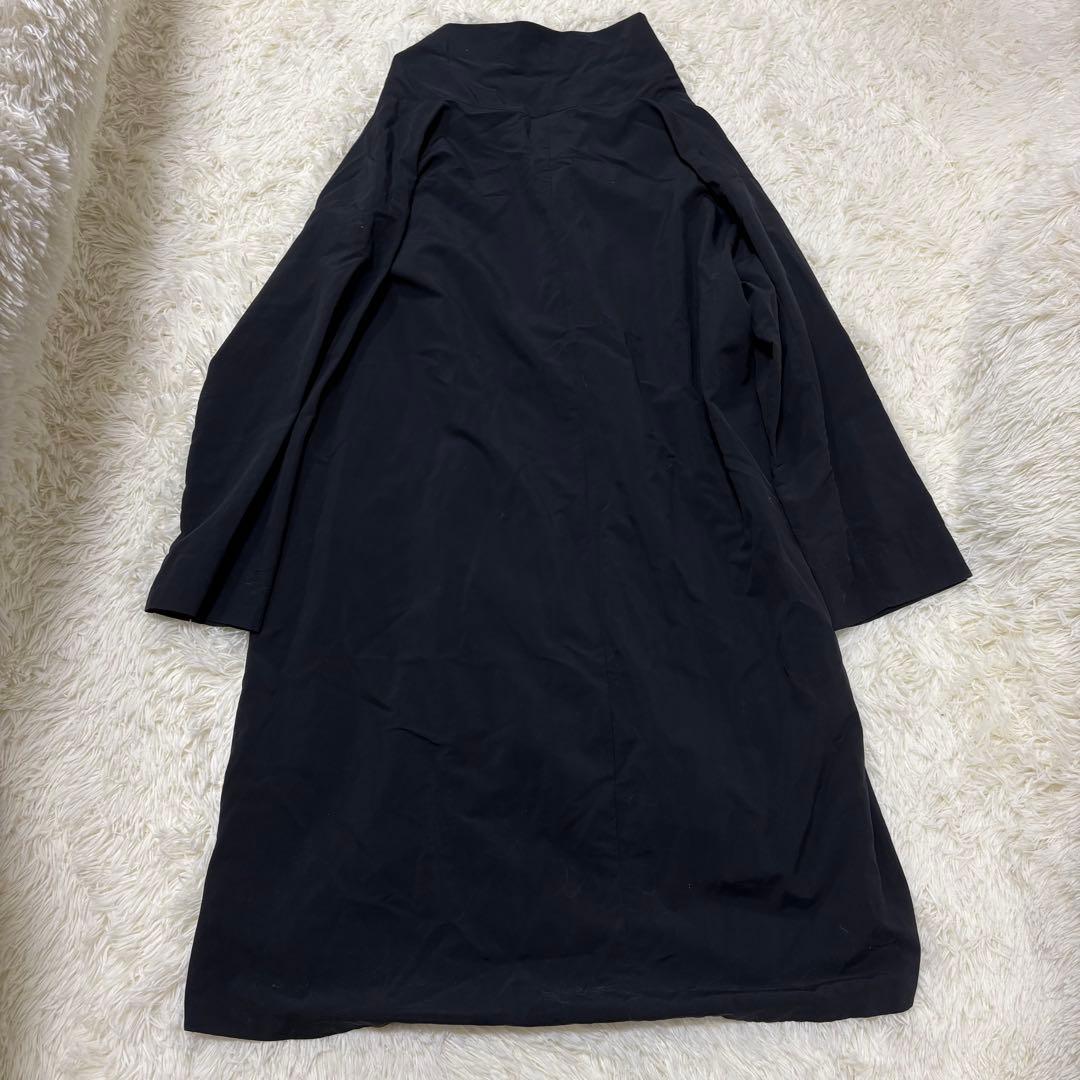 モユル　萌　センソユニコ　ロングコート　ナイロン　M L 黒　オーバーサイズ