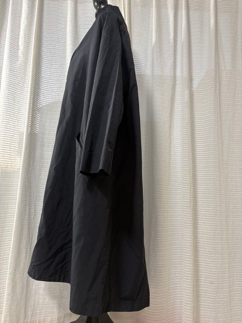 モユル　萌　センソユニコ　ロングコート　ナイロン　M L 黒　オーバーサイズ