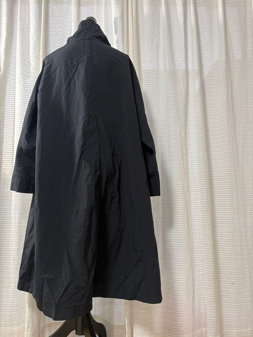 モユル　萌　センソユニコ　ロングコート　ナイロン　M L 黒　オーバーサイズ