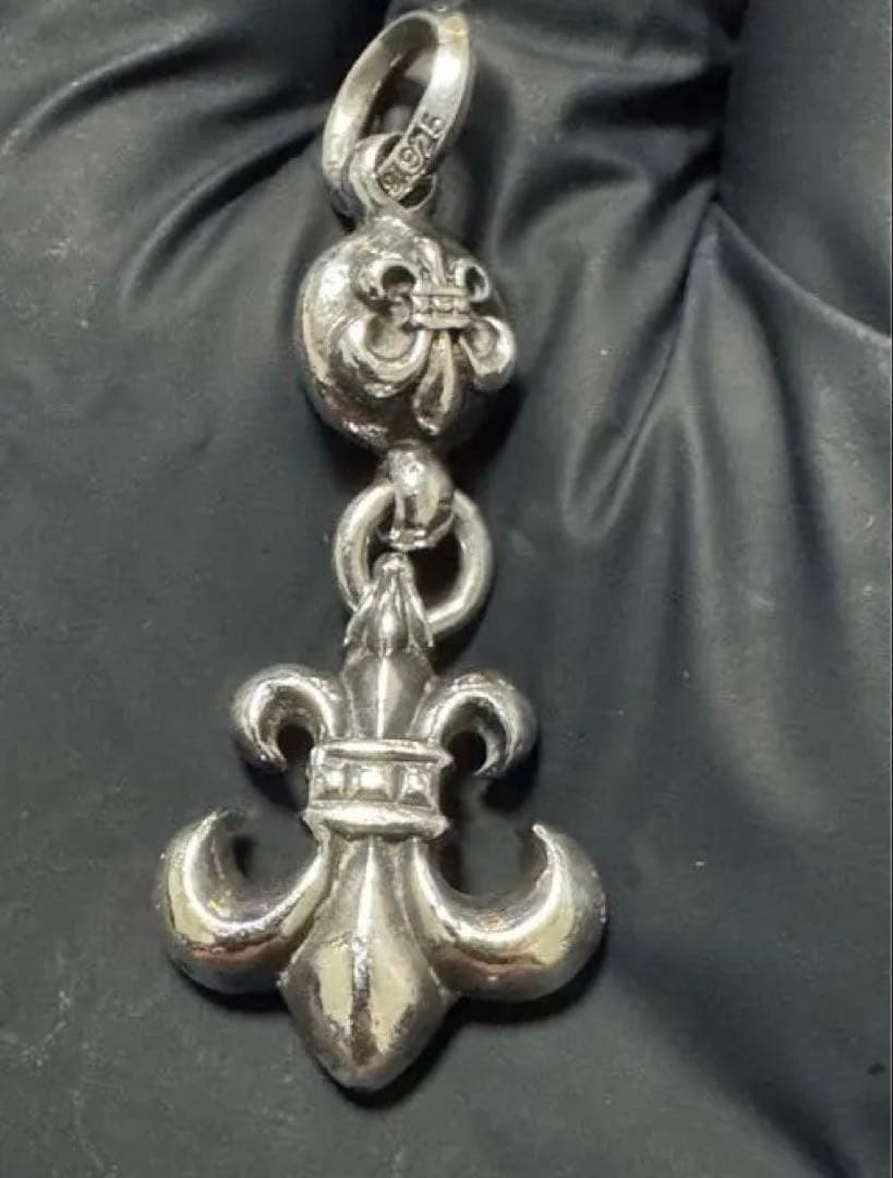 クロムハーツ ワンボールBSフレアペンダント ロールチェーン16inchセット