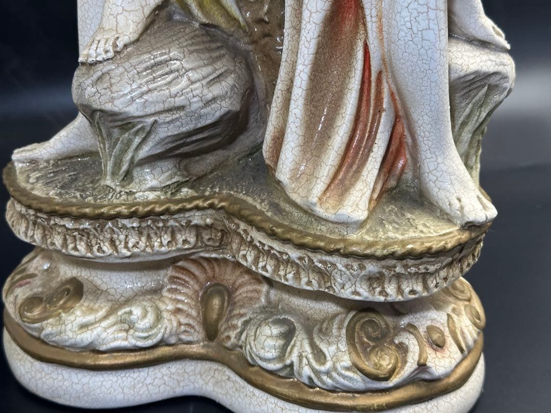 イタリア製 三人のヴィーナス像花台 彫像 ロマンチックな女神像 高さ51.5cm