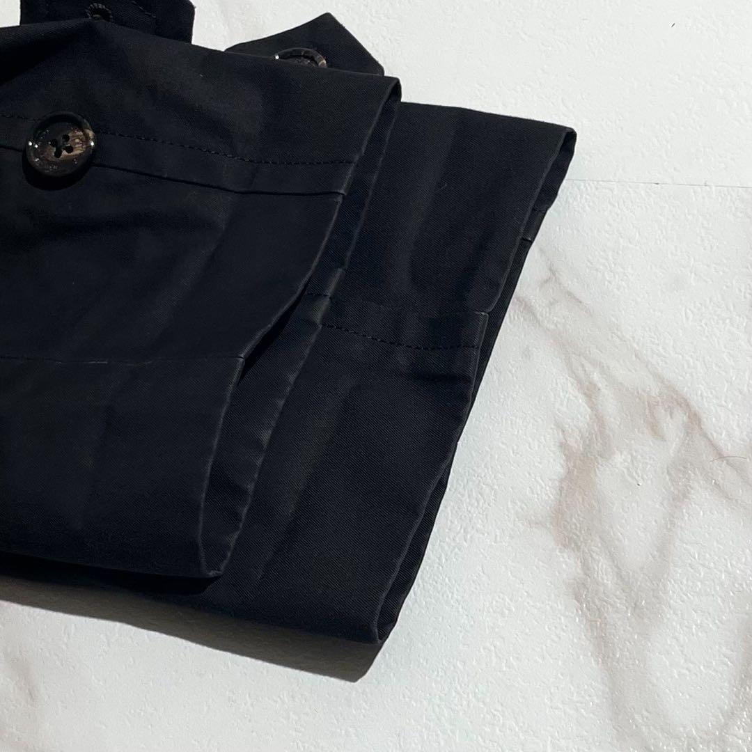 【美品/LL/ライナー】バーバリーロンドン ステンカラーコート メガチェック 黒