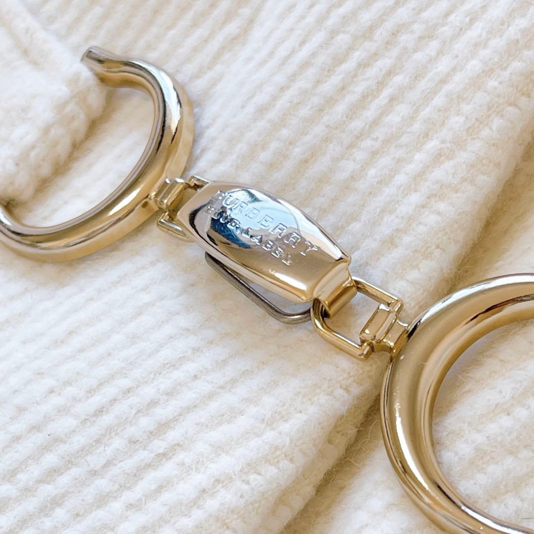 美品★バーバリーブルーレーベル アンゴラ　フーデットダッフルコート40 ファー