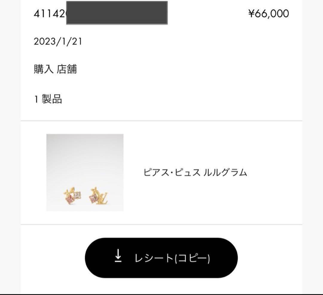 【美品】ルイヴィトン　LOUIS VUITTON ピアス　ピュス ルルグラム