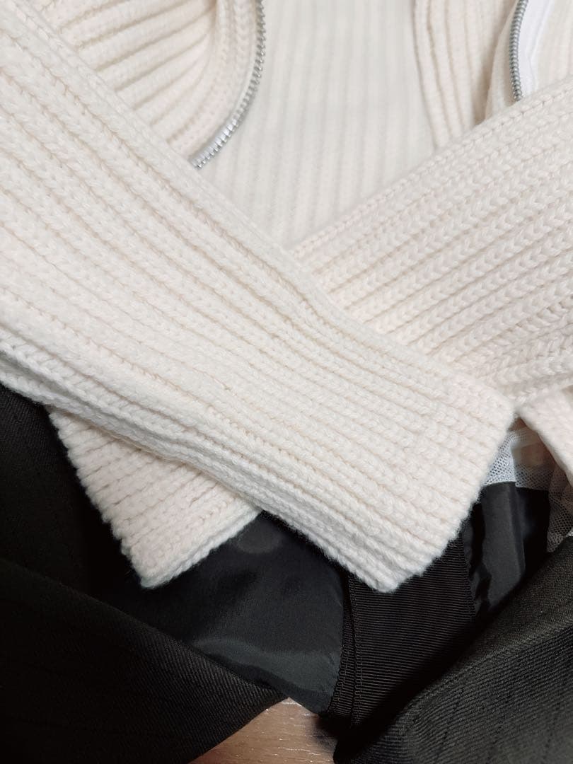 Sacai サカイ　✰極美品　クリーニング済　ニット　ドッキング　コート　ワンピ