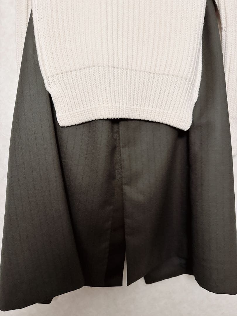 Sacai サカイ　✰極美品　クリーニング済　ニット　ドッキング　コート　ワンピ