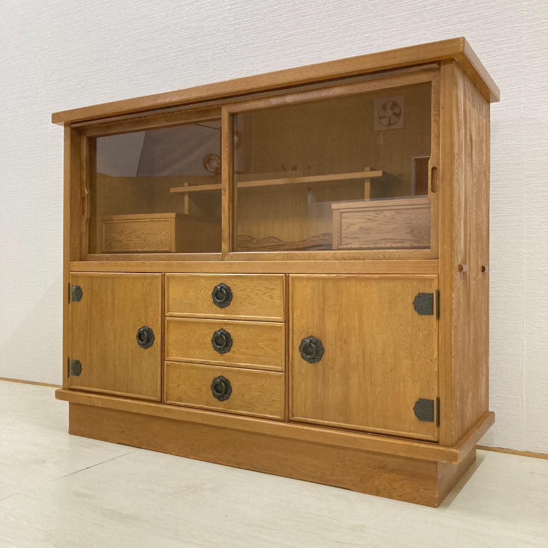 屋久杉　飾り棚　茶棚　茶箪笥　水屋　キャビネット 漆塗り　民芸　古民家