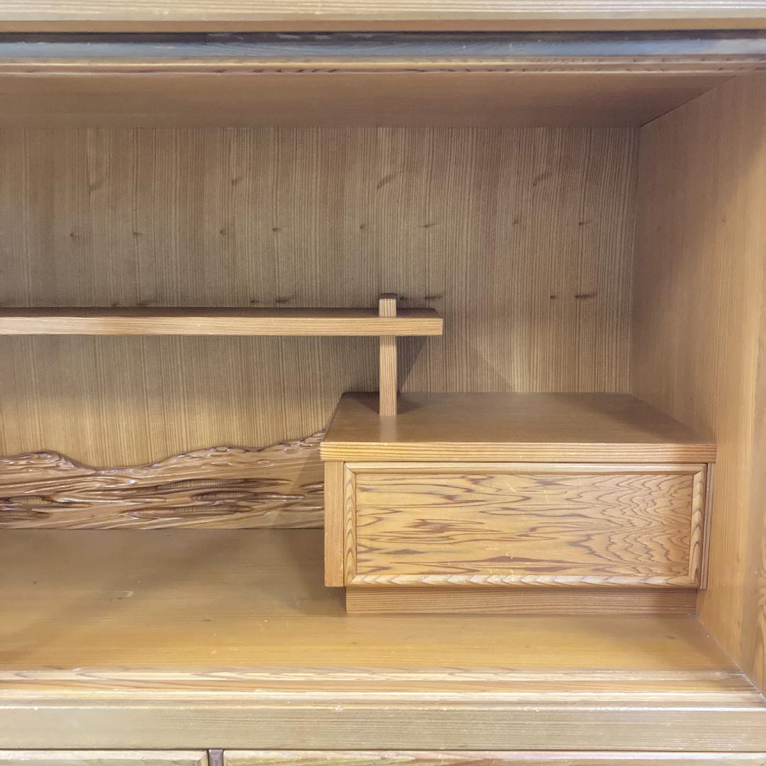 屋久杉　飾り棚　茶棚　茶箪笥　水屋　キャビネット 漆塗り　民芸　古民家