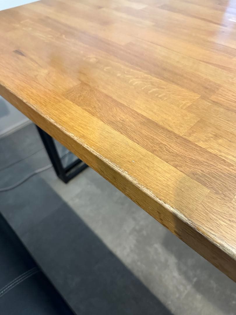 ダイニングテーブル 180×90cm 高さ72cmアイアン脚 4～6人用