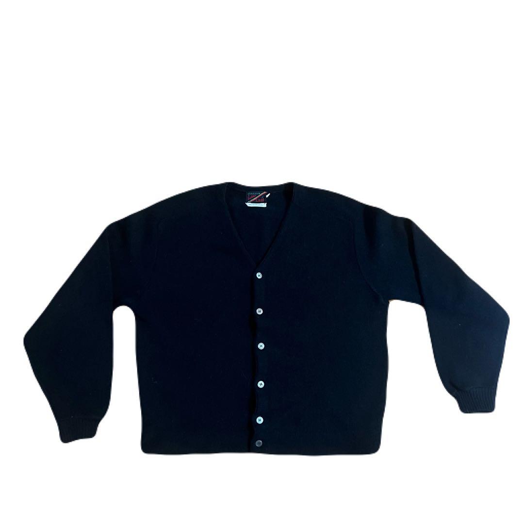 [極上] 60s ブラック アルパカカーディガン vintage