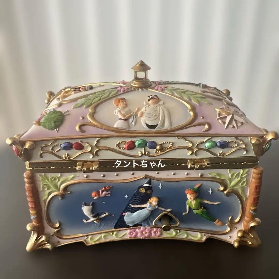 Disney ピーターパン ティンカーベル オルゴール　宝石箱　置物　陶器