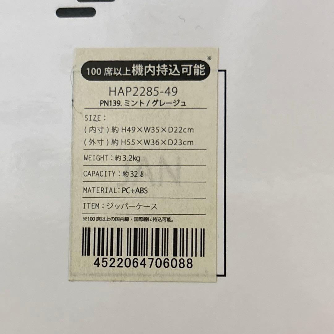 SNOOPY スヌーピー　スーツケース　ミント/グレージュのツートーンカラー